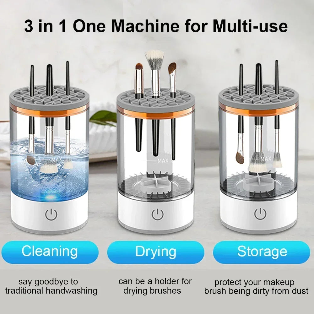 Nettoyeur Électrique de Pinceaux 3-en-1 USB – Nettoyage & Séchage Rapide