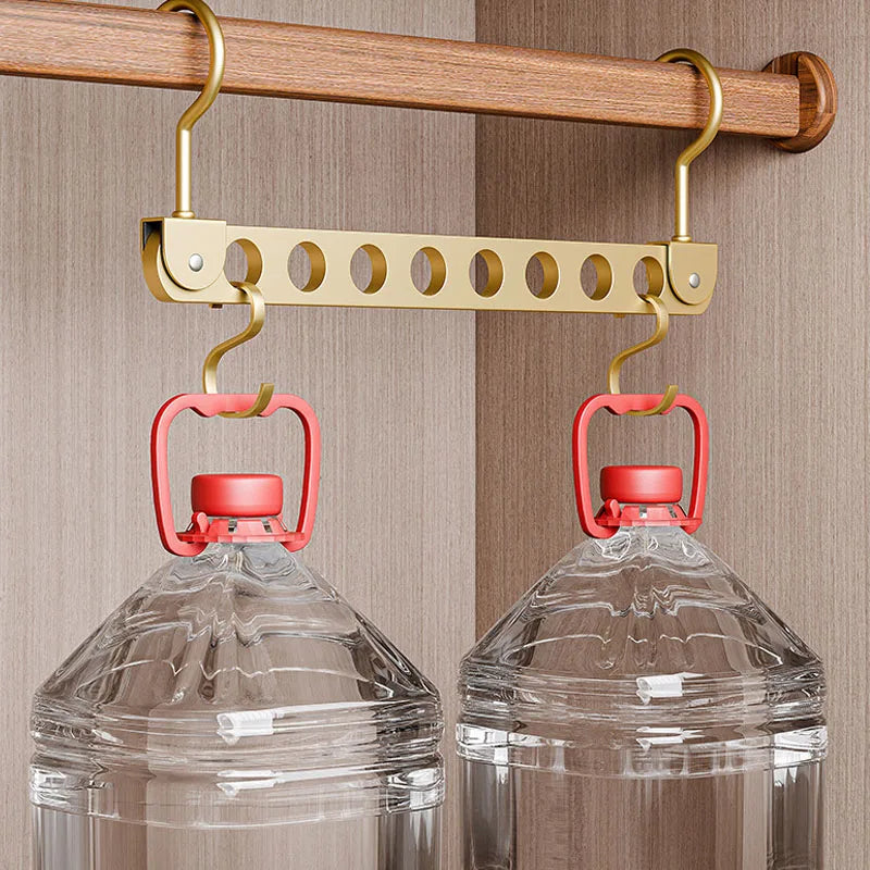 Support de Rangement Magique pour Cintres – 6/8 Trous, Pliable et Rotatif, Idéal pour Garde-Robe
