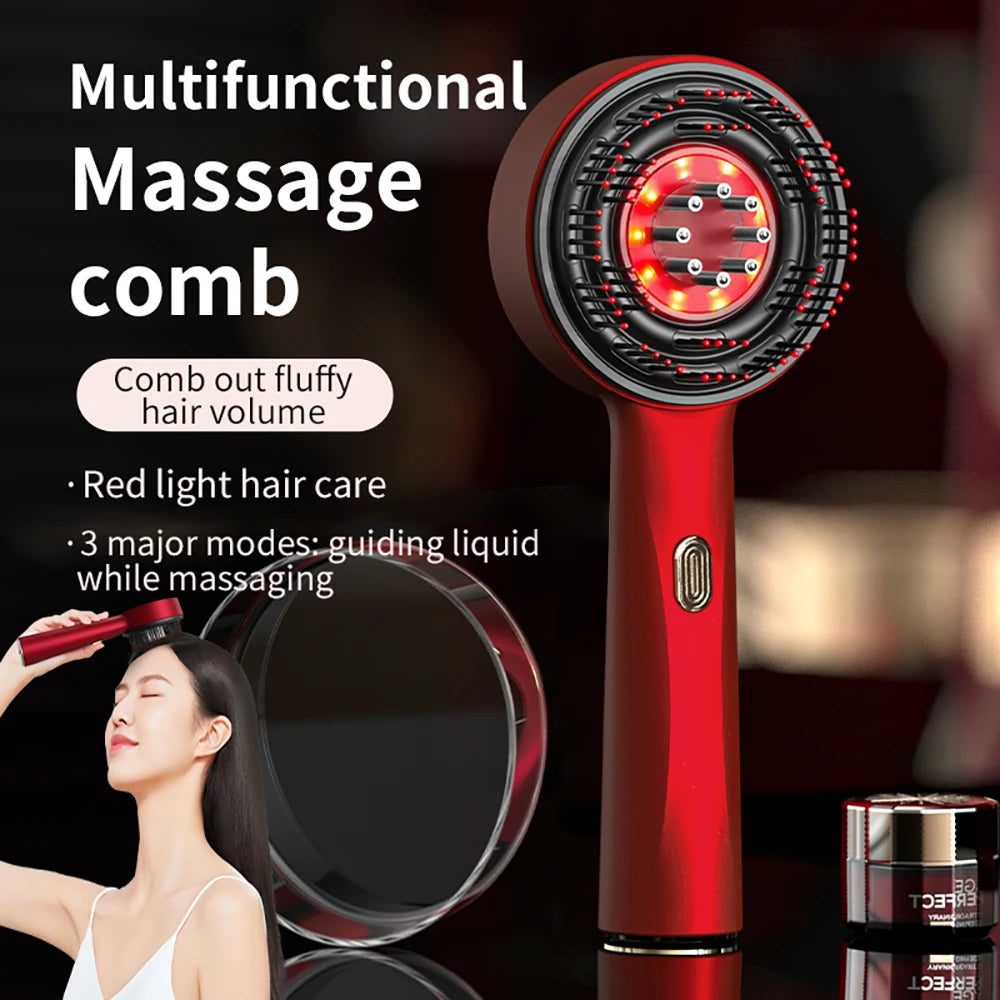 Soin Luxe pour Votre Cuir Chevelu – Peigne Électrique Massant & Applicateur d’Huile